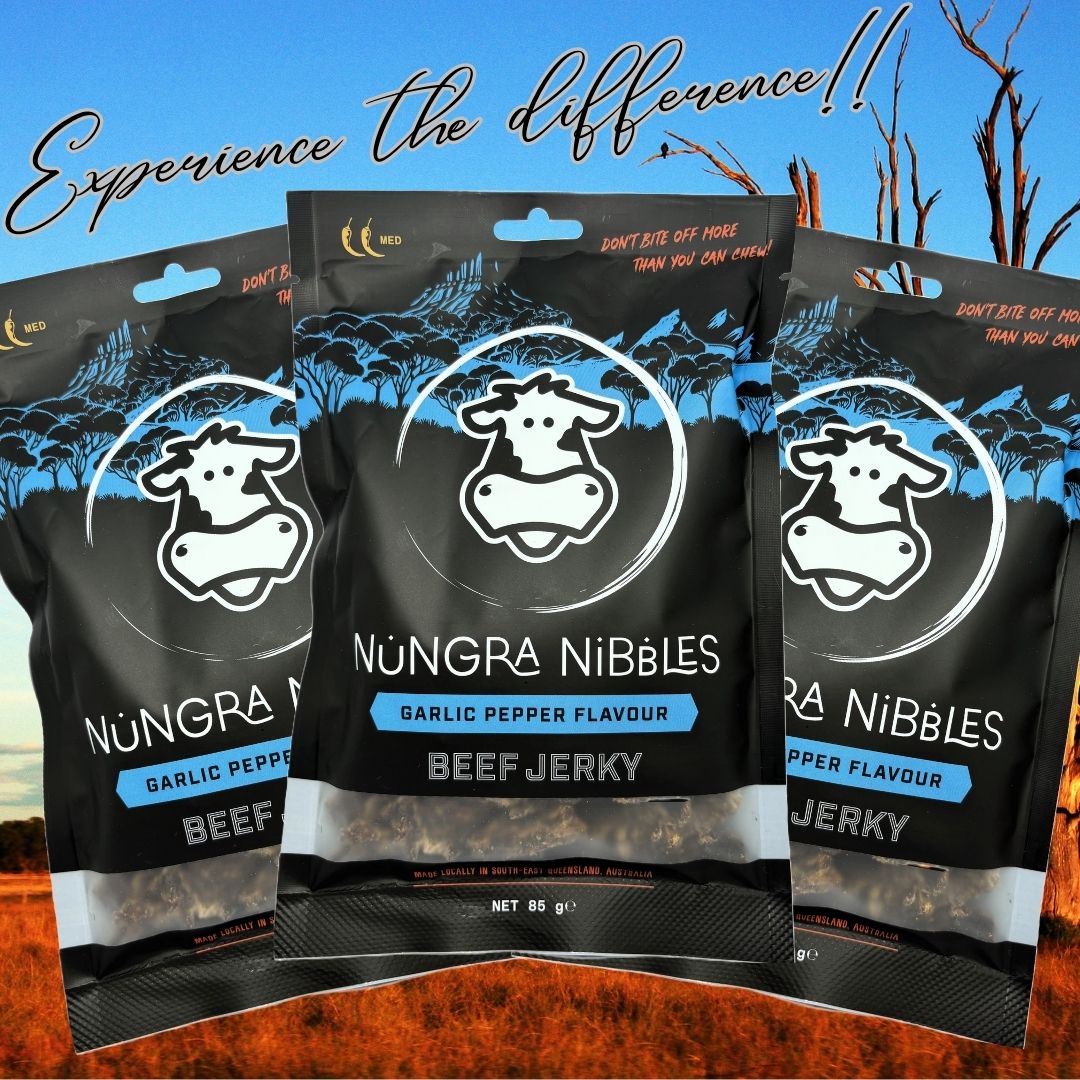 Spotlight on Nungra Nibbles' Best-Selling Garlic Pepper Beef Jerky