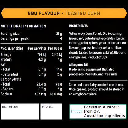 BBQ Flavour Toasted Corn 125g