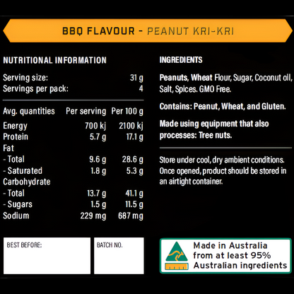 BBQ Flavour Peanut Kri Kri 125g