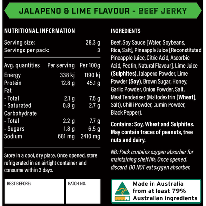 Jalapeno & Lime Beef Jerky