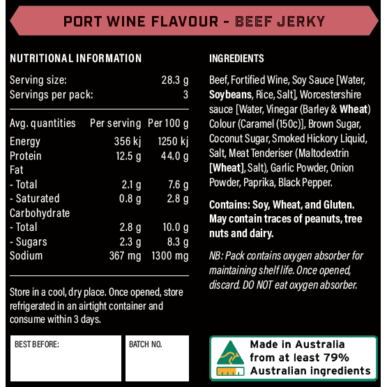 Port Wine Beef Jerky