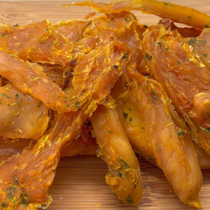 Pet Snacks - Pumpkin & Tumeric Flavour Chicken Jerky 100g